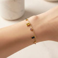 Faela Multi Stone Gold Bracelet