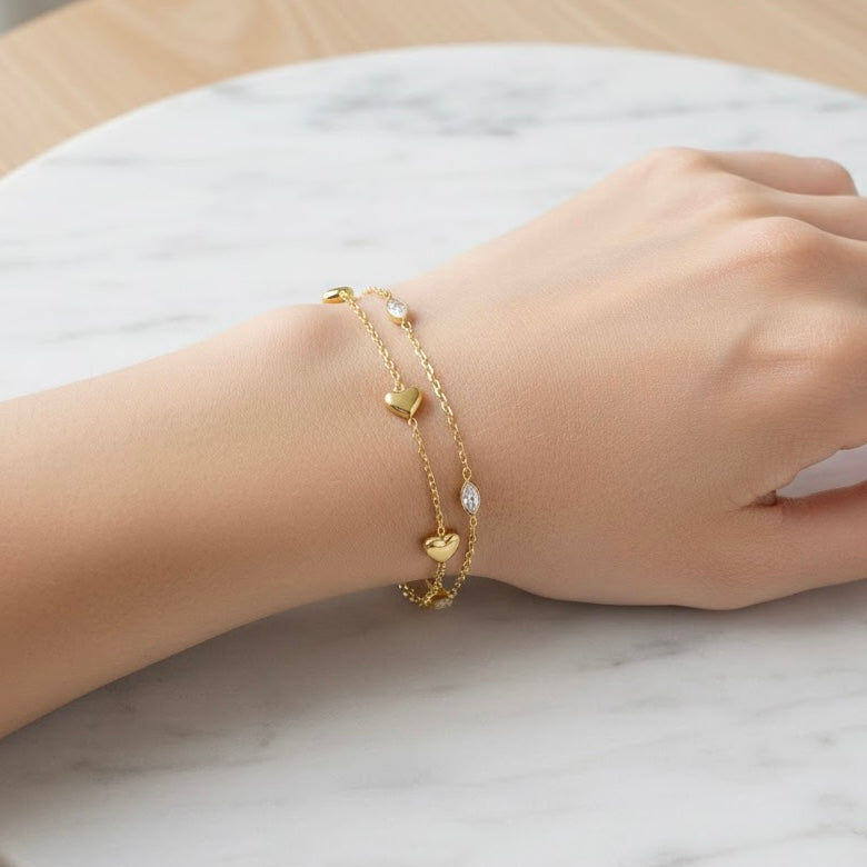 Maxine Stone Gold Bracelet