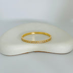 Romy Stones Gold Bangle Bracelet (Free Size)