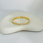 Lucy Stones Gold Bangle Bracelet (Free Size)