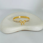 Elena Stones Gold Bangle Bracelet (Free Size)