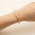 Romy Stones Gold Bangle Bracelet (Free Size)