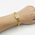 Jenna Stones Gold Bangle Bracelet (Free Size)