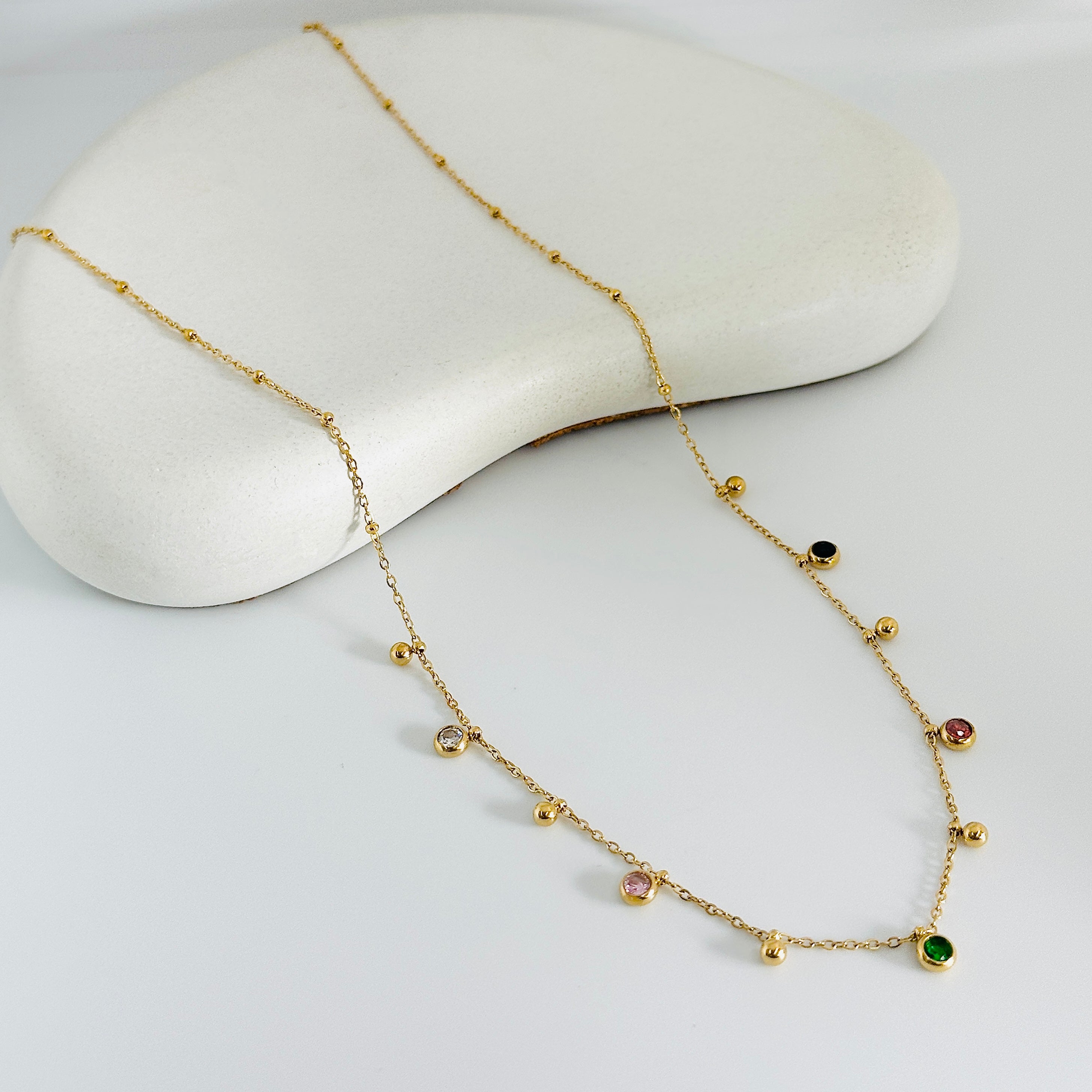 Zoya Multi Stone Necklace