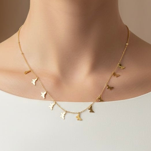 Butterfly Gold Necklace