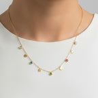 Breeze Multi Stone Gold Necklace