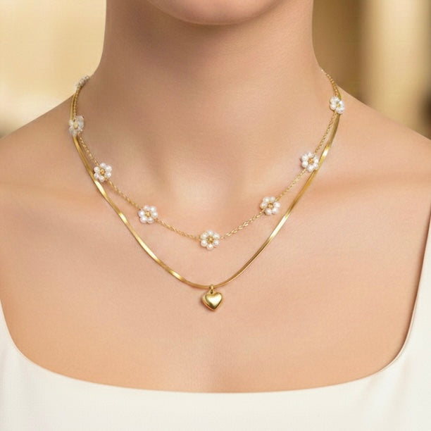 Flora Layered Gold Necklace