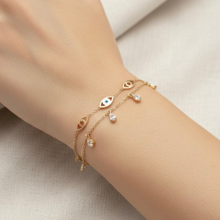 Evil Stone Rosegold Bracelet