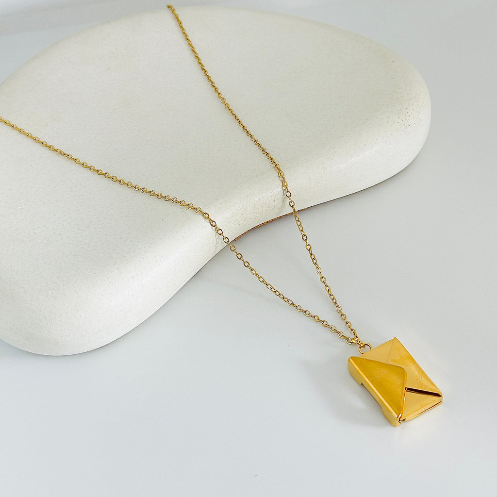 Letter Box Gold Necklace