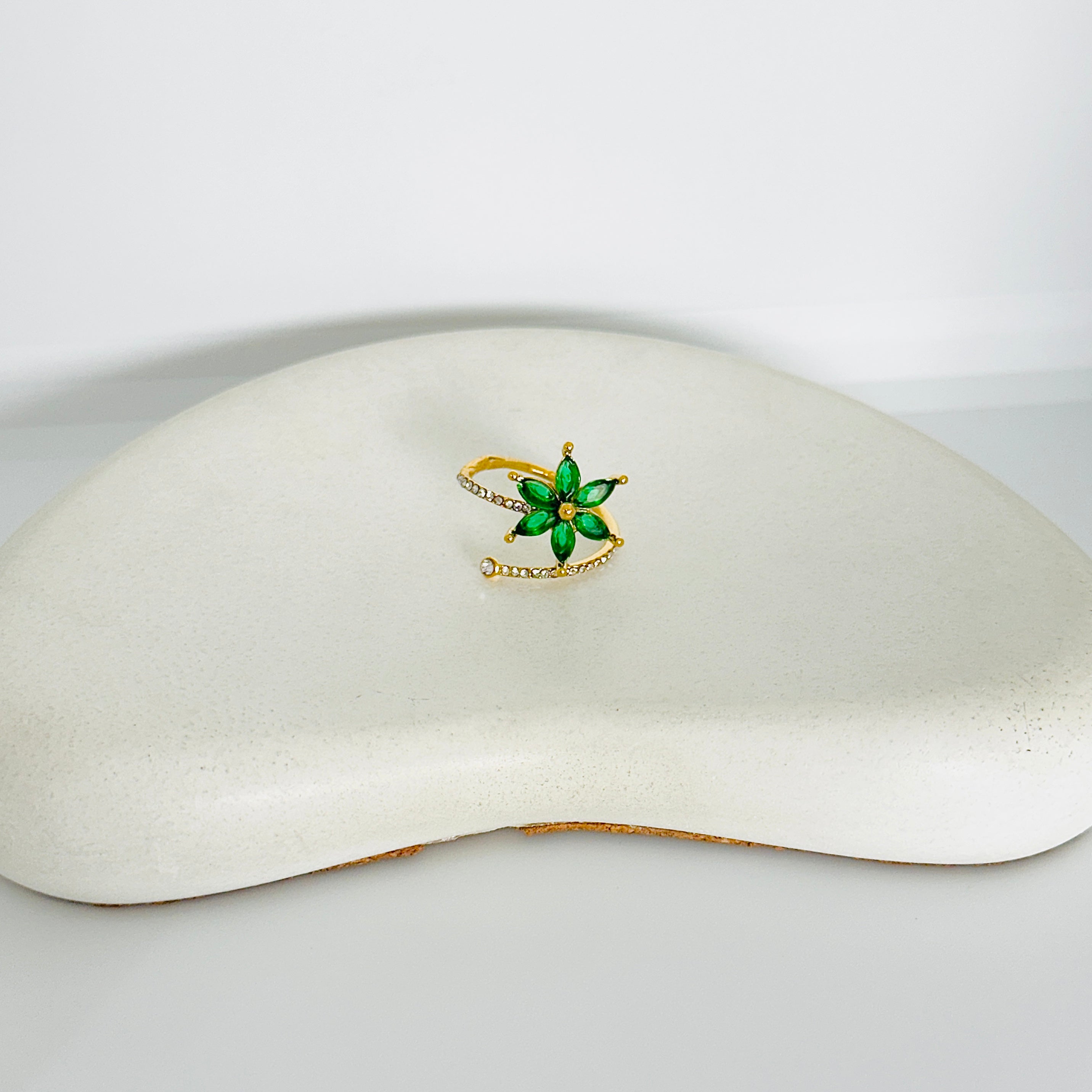 Elara Stone Gold Ring (Adjustable size)