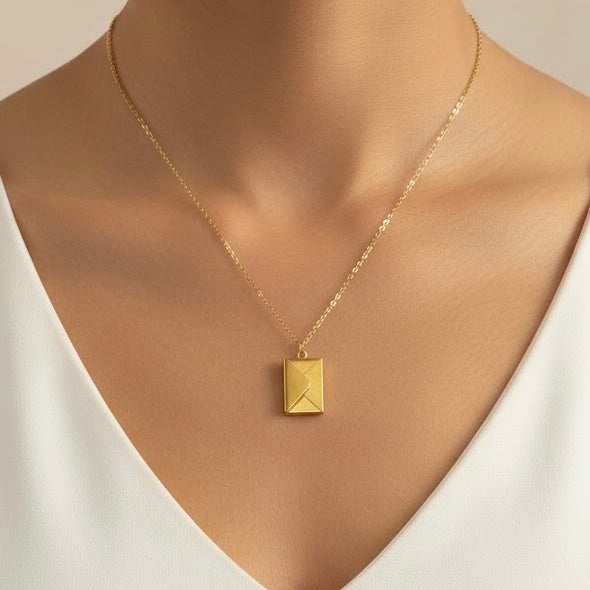 Letter Box Gold Necklace