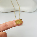 Letter Box Gold Necklace