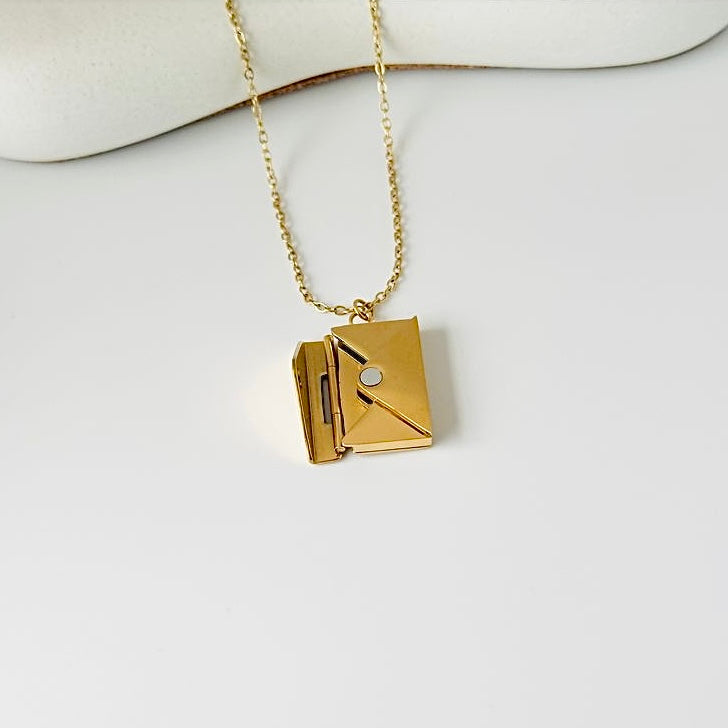 Letter Box Gold Necklace