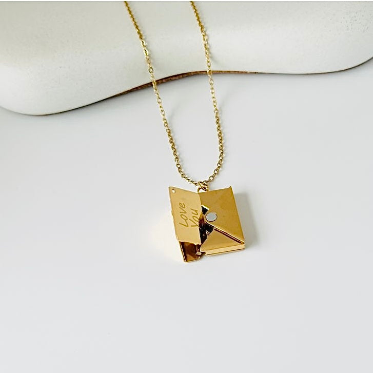 Letter Box Gold Necklace