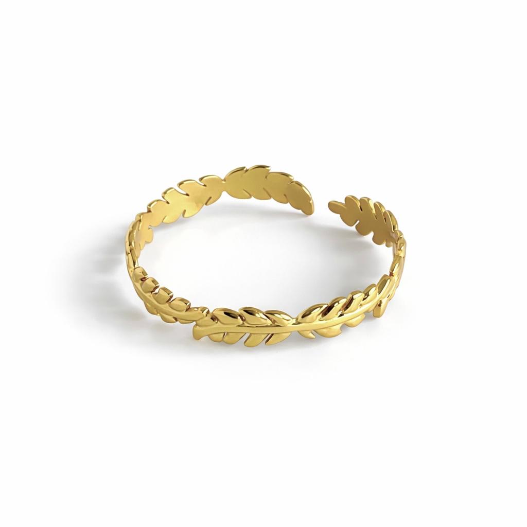 Vines Gold Bangle Bracelet (Free Size)