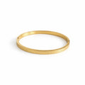 Fine Pattern Gold Bangle Bracelet (Free Size)
