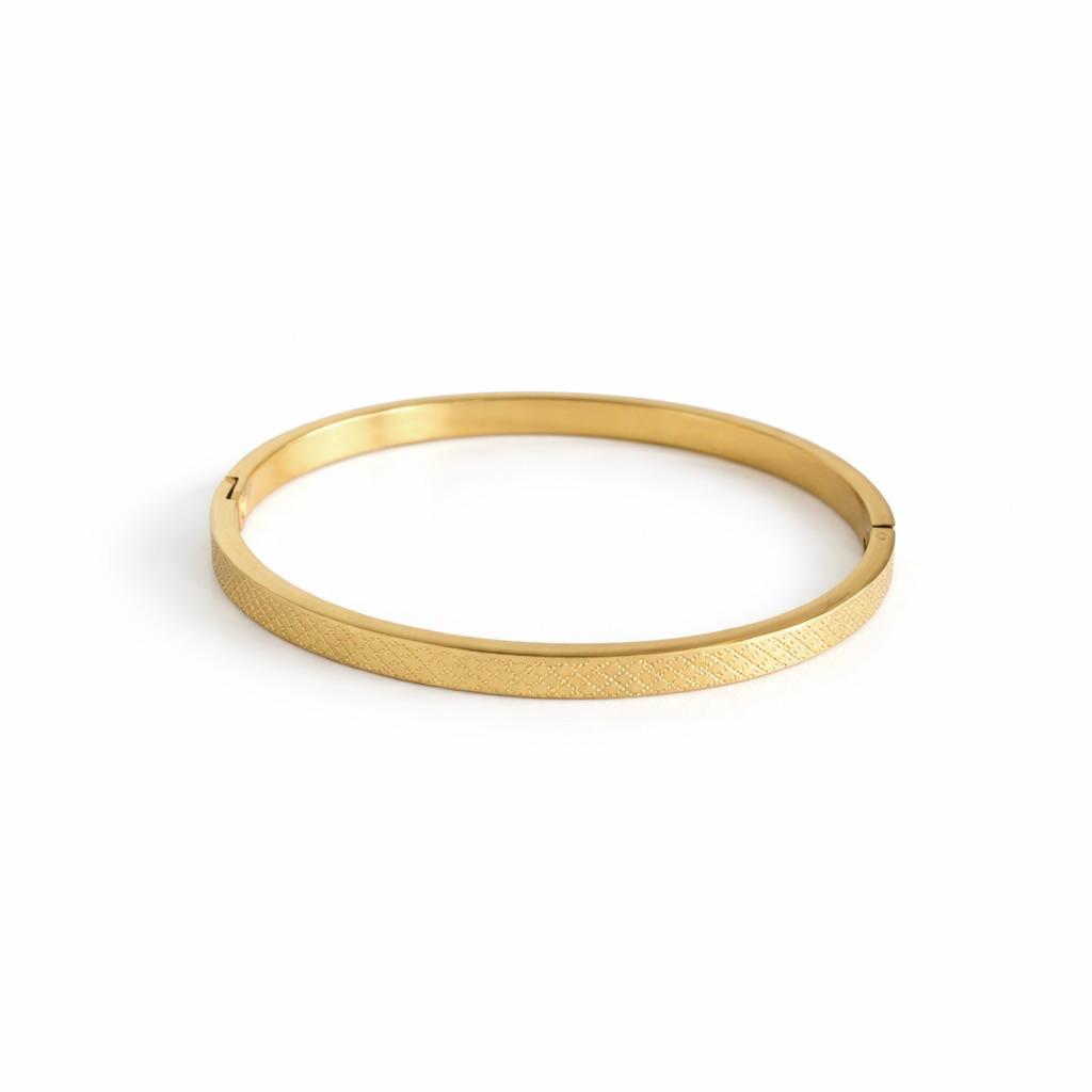 Everyday Gold Bangle Bracelet (Free Size)