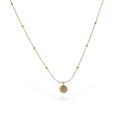 Beige Stone Gold Necklace