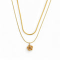 Rose Layered Gold Necklace
