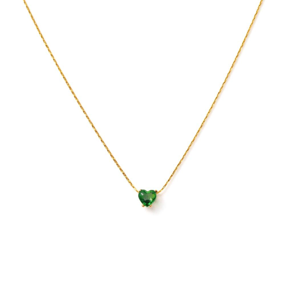 Green Stone Gold Necklace