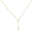 Stone Drop Gold Necklace
