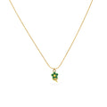 Green Flower Gold Necklace