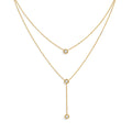 Drop Layered Gold Necklace