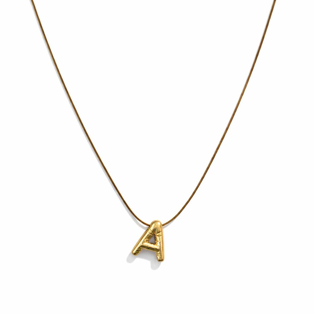Letter A Gold Necklace