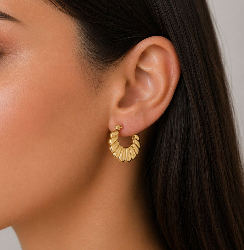 Ripple Hoop Earrings