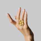 Daisy Gold Ring (Adjustable Size)