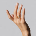 Silver And Gold Ring (Adjustable Size)