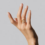 Silver And Gold Ring (Adjustable Size)