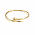 Thin Nail Gold Bangle Bracelet