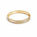 Stone Band Gold Bangle Bracelet