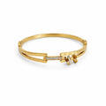Three Ring Gold Bangle Bracelet