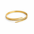 Crossline Gold Thin Wrist Bangle Bracelet