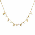 Bow Stone Gold Necklace