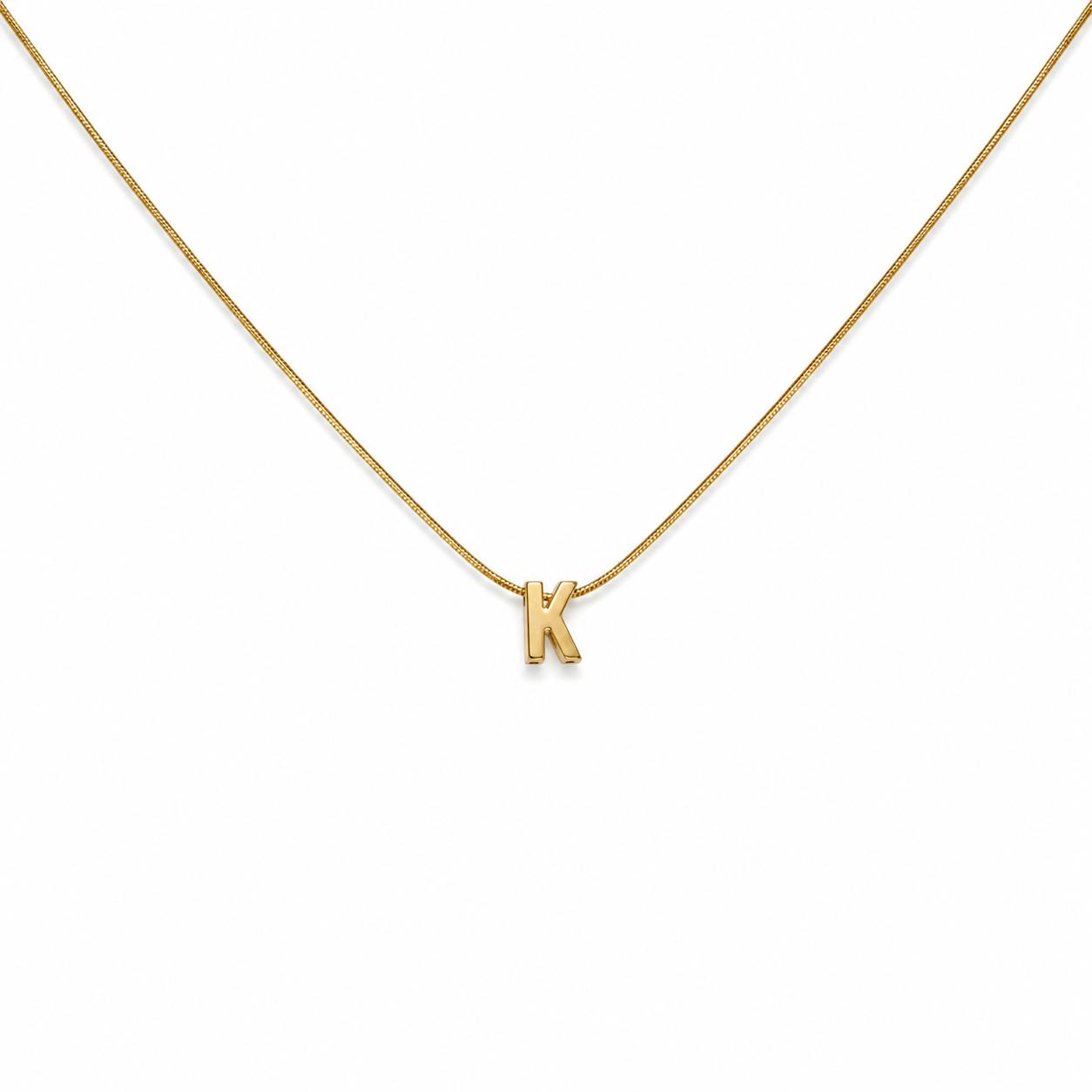 Letter K Gold Necklace