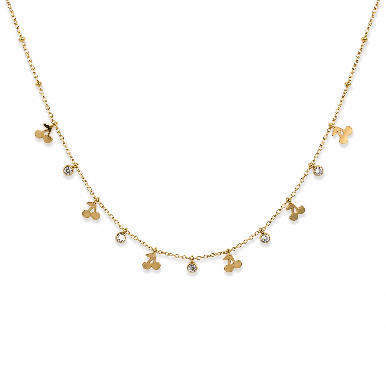Cherry Hanging Gold Necklace