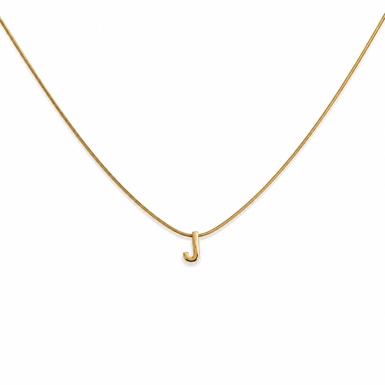 Letter J Gold Necklace