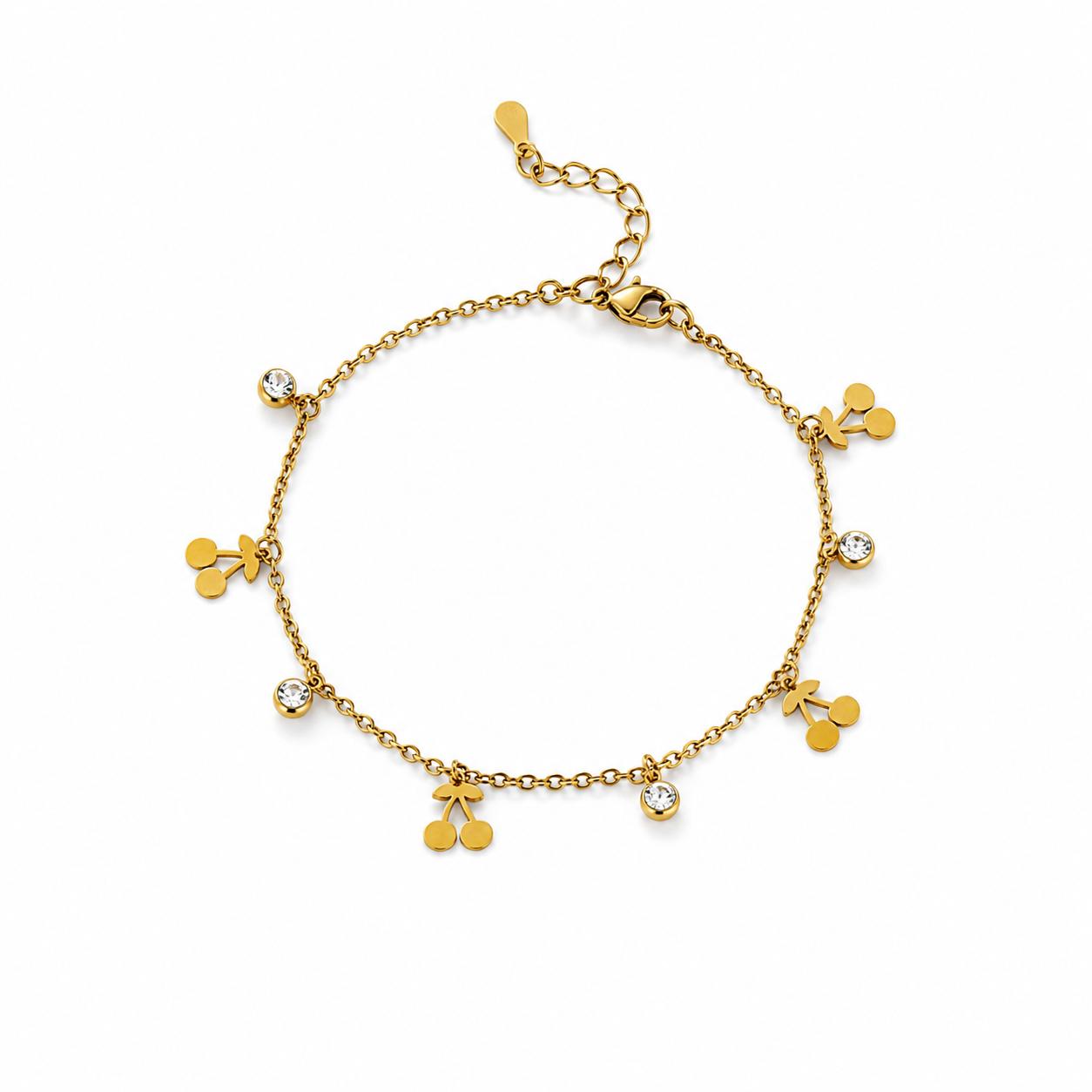 Cherry Stone Gold Bracelet