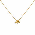 Letter F Gold Necklace