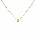 Letter R Gold Necklace