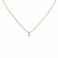 Letter I Gold Necklace