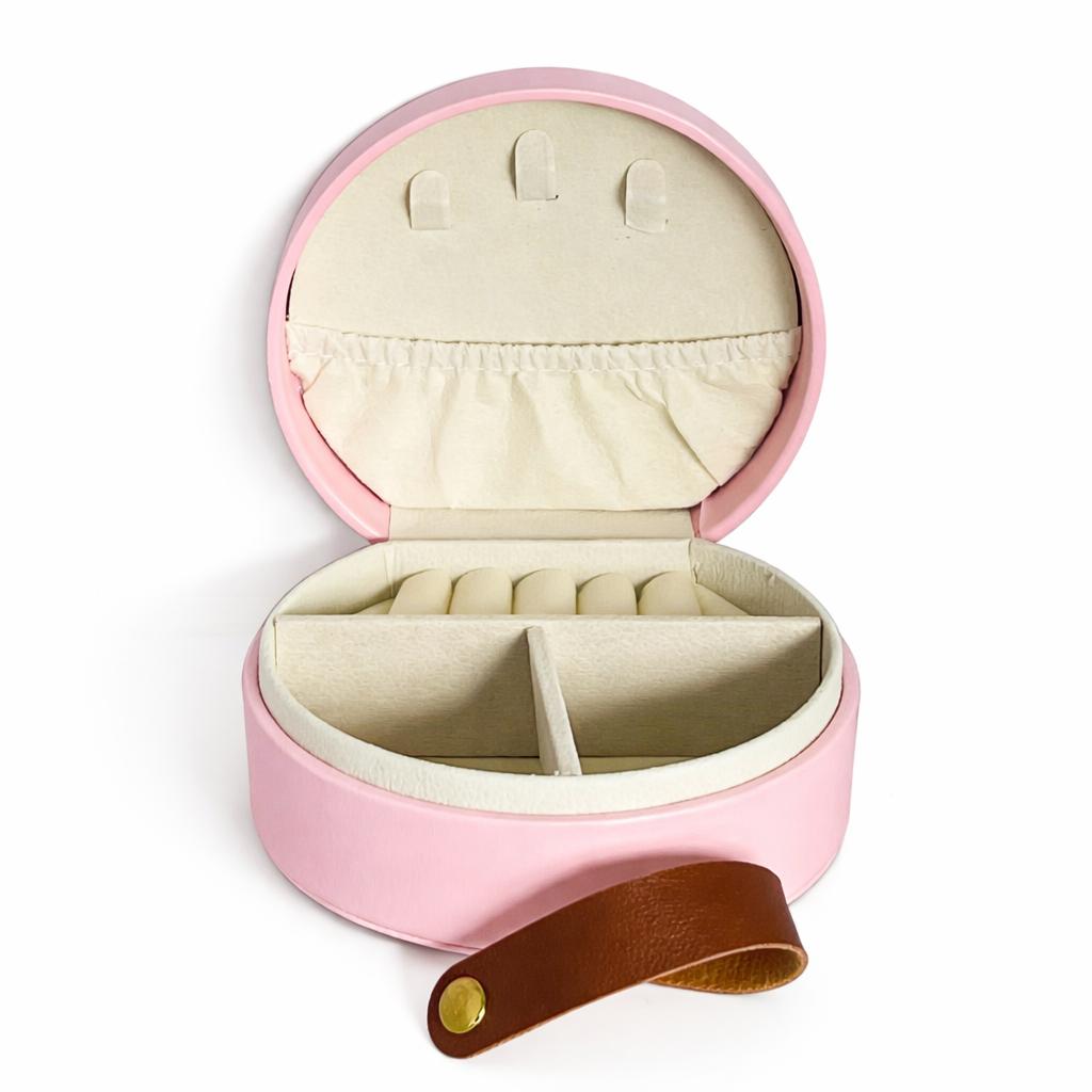Pink Round Jewellery Box