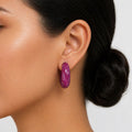 Purple Hoop Earrings
