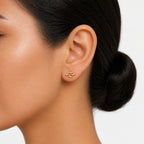 Love Gold Stud Earrings