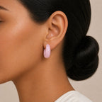Pink Hoop Earrings