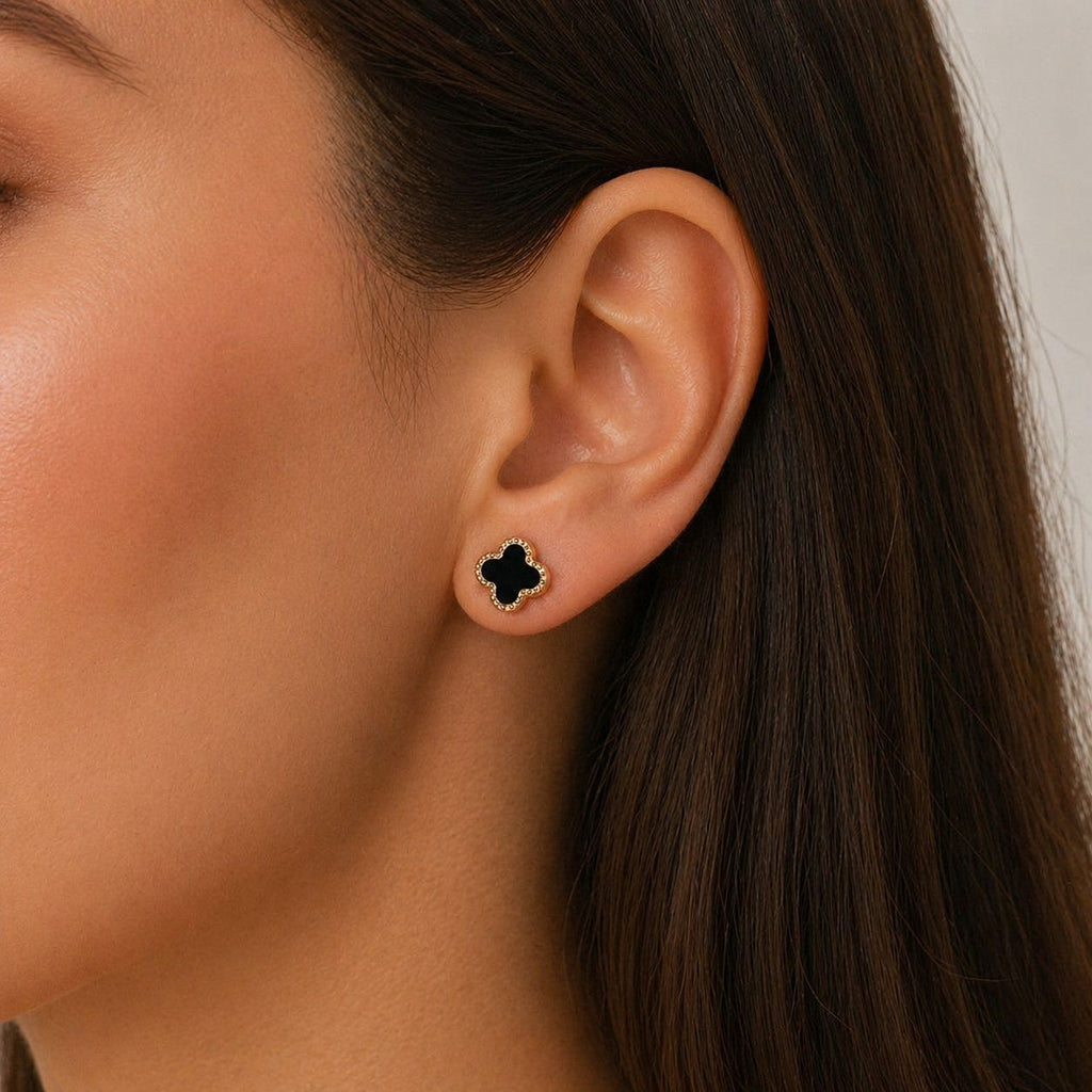 Clover Rosegold Stud Earrings