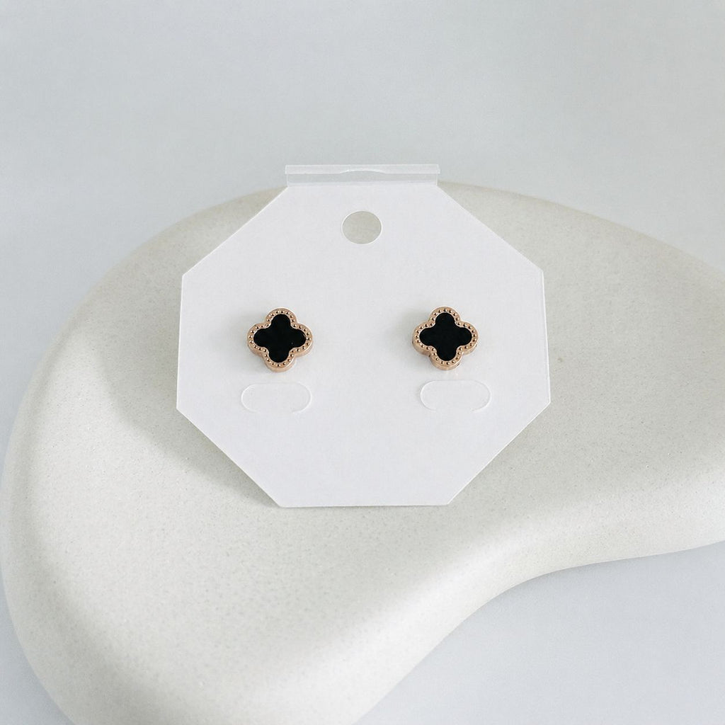 Clover Rosegold Stud Earrings